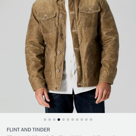 FLINT AND TINDER
Flannel-Lined Quilted Waxed Rancher
 in Field Tan - Picture 6 of 10